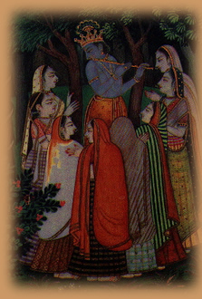 Krishna playing the flute