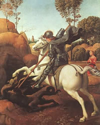 St George and the Dragon by Raphael