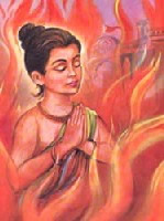Prahlad survives the fire